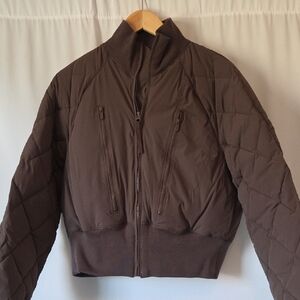 FLX Brown Quilted Cropped Jacket